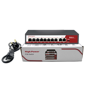 KICO nhỏ gọn 8 PoE + 2 uplink + 1 SFP 1000Mbps Ethernet RJ45 Switch IP mạng Router với lớn video giám sát và AP liên kết - Product Image 5