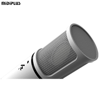 Microphone à condensateur professionnel Midiplus HZ3 pour studio, chant, karaoké, podcast, enregistrement, diffusion en direct sur TikTok