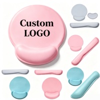 Repose-poignets ergonomique en mousse à mémoire de forme avec logo personnalisé pour clavier et souris, idéal pour le bureau et les jeux sur ordinateur