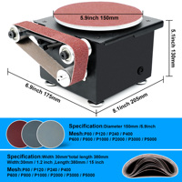 Usine personnalisée 350W 10000r/min haute vitesse petit papier de verre électrique Mini disque à courroie ponçage polissage meulage ponceuse Machine