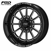 Jantes en alliage d'aluminium 24x14 24x12 22x10 26x16 6x139.7 8x165.1 8x170 Roues de camion forgées pour Chevy 1500 2500 Dodge Ram1500 2500
