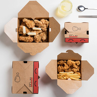 Boîtes alimentaires personnalisées frites poulet frit pépites carton papier à emporter boîte d'emballage alimentaire