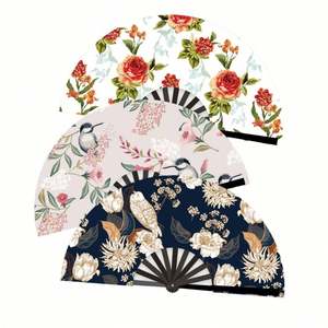 Abanico de Bambú Negro para Kung Fu, Plegable, Grande, Pintado a Mano, Tema Musical, Hecho a Mano, para Halloween y Año Nuevo, Venta al Por Mayor - Product Image 1