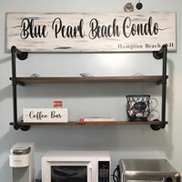 Étagère pour tuyaux industriels à 3 niveaux de 29 "de hauteur 14" de profondeur Support d'étagère pour tuyaux en fer noir mural