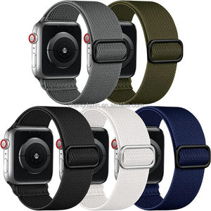 <span class=keywords><strong>Bracelet</strong></span> en boucle unique réglable en nylon tressé élastique avec boucle en métal, <span class=keywords><strong>bracelet</strong></span> en <span class=keywords><strong>tissu</strong></span> pour <span class=keywords><strong>bracelet</strong></span> de montre <span class=keywords><strong>Apple</strong></span> série 11 - Product Image 6