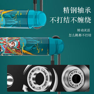 Cuerda para saltar para niños, estudiantes de primaria, núcleo de alambre de acero duradero con revestimiento de goma para entrenamiento para exámenes de educación física - Product Image 3