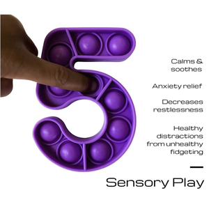 15 pezzi di Silicone numeri Pop Fidget giocattolo 0-9 numeri e simboli educativi bolle giocattolo sensoriale per i bambini - Product Image 5