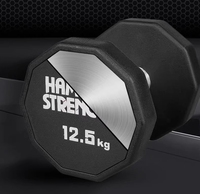 Dumbbell Baja Urethane PU Murah Grosir Kustom, Peralatan Olahraga Gym Kepala Bulat CPU