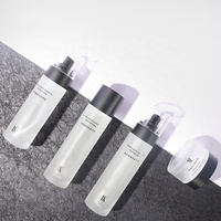 Parfum en verre écologique 100ml 150ml 120ml emballage cosmétique de soin de la peau clair givré bouteille de pompe de pulvérisation de brouillard de visage de cheveux de corps