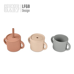 Gobelet d'apprentissage pour bébé en silicone de qualité alimentaire LFGB, avec double poignée, tasse pour enfant, vaisselle pour tout-petits - Product Image 5