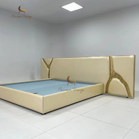 Neues Design gepolstertes Bett mit hohem Kopfteil Schlafzimmermöbel Schlafzimmer-Set Luxus