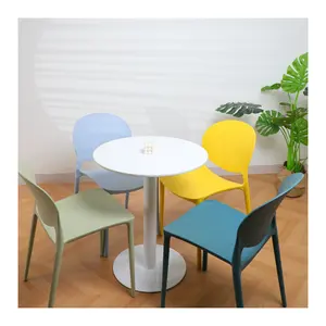Venda quente Cadeiras de Restaurante Cadeira de Plástico Cadeira de Restaurante Café Cadeira de Jantar e Mesa