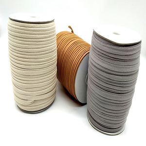 Grand stock de cordons plats tressés en coton 100% naturel, souples, imperméables, écologiques, colorés, de 9 mm, haute ténacité, pour textile de maison - Product Image 1
