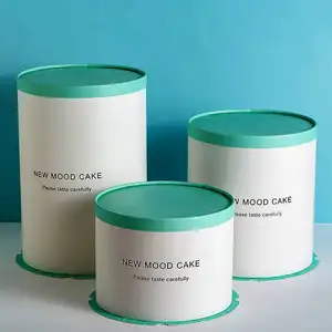 Factory Wholesale White Green Round Stamping Five Decker Boxes Cakes