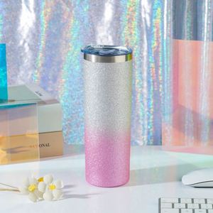 20oz Straight Glitter Powder Tumbler 304 Steel Vacuum Sublimation <b>Bulk</b> Custom Printed <b>Water</b> Cup - Product Image 5