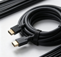 Câble 2.0 haute vitesse 4K 3D avec connecteurs plaqués or 24K, triple blindage (feuille d'aluminium + tressé), gaine en PVC souple - Diverses options