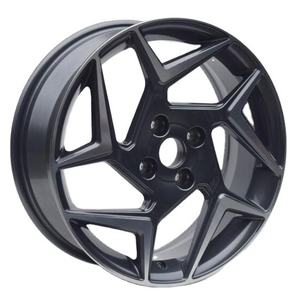Jantes en alliage sportives noires à rayons multiples de 17 pouces 4x108 pour Ford Fiesta Focus Peugeot 206 207 <span class=keywords><strong>208</strong></span> 308, ET39, moyeux certifiés JWL - Product Image 1