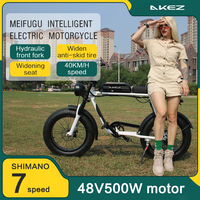 Vélo électrique tout-terrain AKEZ, batterie lithium 48V 13Ah, moteur puissant 48V 500W, vélo électrique adulte, vitesse élevée, vélo de montagne électrique