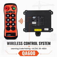 Télécommande radio industrielle sans fil LCCQA600 étanche CE6 boutons pour pont roulant et palan