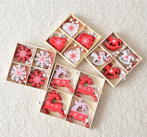 新しい到着クリスマスDIYアクセサリー工芸品クリエイティブ木製クリスマス飾りセット - Product Image 2