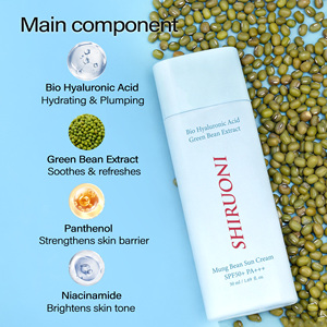 Crema Solare OEM con Acido Ialuronico e Fagioli Mung SPF 50+ PA+++, Schiarente, per Spiaggia e Viaggi, Uso Quotidiano, Confezione Personalizzata - Product Image 3