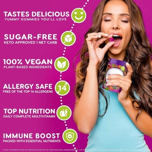 Gummies vitaminées véganes sans sucre OEM/ODM, complément alimentaire végétalien comme source de vitamines et de minéraux - Product Image 5