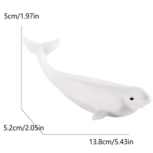 Modelos de Animales Marinos de Plástico para Simulación Transfronteriza: Adornos de Ballena <span class=keywords><strong>Beluga</strong></span>, Cocodrilo, Calamar, Langosta, Tiburón, Cangrejo Peludo y Cangrejo de Maternidad de Deng - Product Image 3