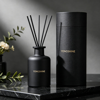 Bouteille diffuseur de parfum en verre personnalisable 150ml 250ml, flacon cylindrique à col long pour hôtel, spa, cadeau de mariage