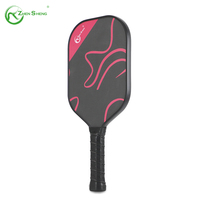 Zhensheng Raquette de Pickleball personnalisée de haute qualité Surface en fibre de carbone avec pagaie de Pickleball à noyau en nid d'abeille