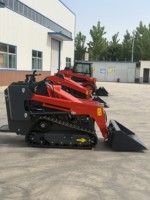 Mesin Diesel Euro5/EPA Motor Crawler Front Skid Steer Loader dengan Bucket
