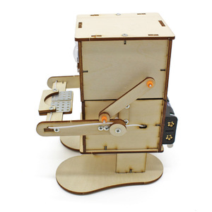 Wooden Coin Eating Robot <b>DIY</b> <b>Kit</b> Science Education Toy Animal Shape Manual Control No Battery 7-9 Years Old - Product Image 3