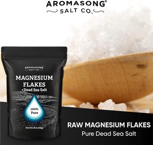 Copos de magnesio RAW fabricados en EE. UU. + Sales del Mar Muerto Sal de baño Etiqueta privada Paquete resellable de 2 lb Cantidad mínima de pedido - Product Image 5