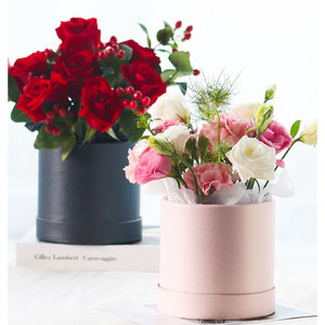European style simple single small round hug bucket flower box