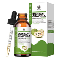 Gouttes liquides de corossol (graviola) OEM, antioxydant naturel, soutien cellulaire, régénération, stimulation immunitaire, multivitamines riches, pour adultes, 60 ml