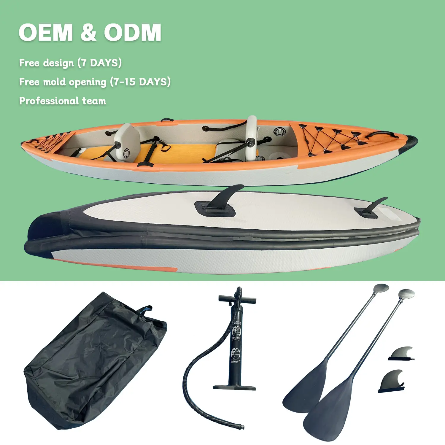 4 Meter verstärktes aufblasbares Kajak-Wassersport kanu aus PVC für 2 Personen mit Draht zieh kissen Paddle Board Fischerboot