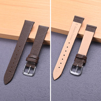 Bracelet de montre en cuir véritable grain lézard multicolore respirant 16 18 20 22mm avec boucle ardillon, vente en gros usine Jinkaiyue