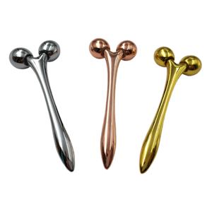 Suministro al por mayor de productos de belleza, nuevas herramientas de masaje de tendencia, cuidado de la piel, Estiramiento facial de metal, rodillo 3D de masaje Facial en forma de Y de Metal - Product Image 1