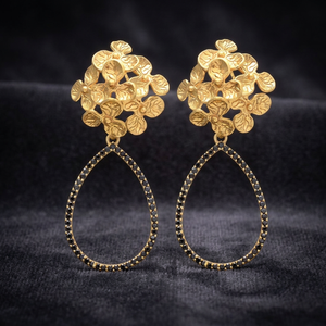 Boucles d'oreilles clous en laiton avec pierres précieuses, plaquées or, en argent Tai, faites à la main, style classique et tendance - Product Image 2