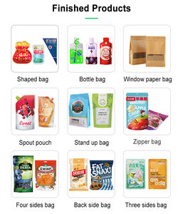 Machine d'emballage de sachets Doypack personnalisés pour sauces, sauce aux pruneaux, confitures de fruits et boissons liquides dans des sachets refermables debout - Product Image 3