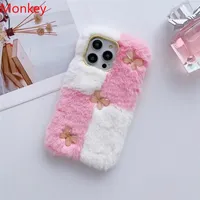 Étui de luxe papillon pour iPhone 11 12 13 14 Pro Max X XR XS 6 7 8 14 Plus 5S 12Mini SE 3 couverture de téléphone en Silicone souple en peluche moelleuse