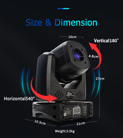 Shehds a mené le spot 80w avec la lumière principale mobile d'alliage d'aluminium de Gobo de trois prismes 80 lumière d'étape avec le prisme de 3 visages