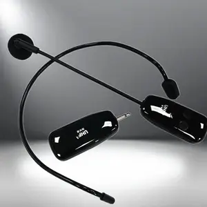 Auriculares UHF con micrófono para enseñanza, auriculares inalámbricos con micrófono y micrófono saramónico