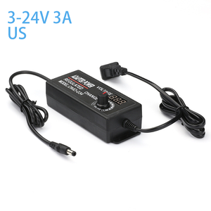 Fuente de Alimentación Ajustable de Amplio Rango 3-24V 72W 3A con Pantalla Digital de Escritorio y Enchufe Estadounidense - Product Image 1