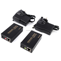Extensor VGA de 100m, receptor emisor a través de Ethernet con Audio a UTP sobre Cat5/6 RJ45, extensor de Cable de red 1080P