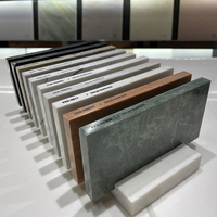 Carrelage de décoration murale en marbre blanc, 2 pièces, haut en ardoise artificielle flexible, ménage, escalier, produit de meubles
