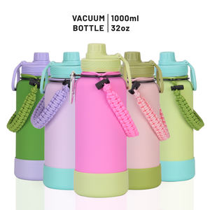 Bouteille isotherme en acier inoxydable de 1 L avec corde à main, bouteille d'eau pour les sports de plein air, gobelet à boire pour l'escalade et la randonnée, sans BPA, gobelet en vente chaude - Product Image 2