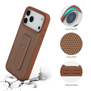 Étui <span class=keywords><strong>de</strong></span> téléphone portable 2-en-1 durable, antidérapant, antichoc, texturé tissé avec support pour iPhone 17 16 15 14 Pro Max et Samsung S25 - Product Image 2