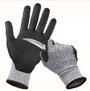 Gants de travail anti-coupure niveau 5, norme européenne, HPPE, revêtement PU, résistance aux coupures, gants de sécurité pour le travail - Product Image 1