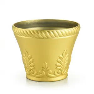 Vaso e plantador de flores com aparência de ouro, ideal para festas de casamento em casa, interior e exterior, presente para qualquer decoração, ideal para uso em qualquer tipo de decoração