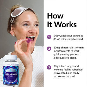 Gomitas de melatonina de Venta caliente se duermen más rápido Gummy Health Support Candy Supplements - Product Image 6